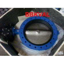 Rubber Lined Double Flange Butterfly Valve